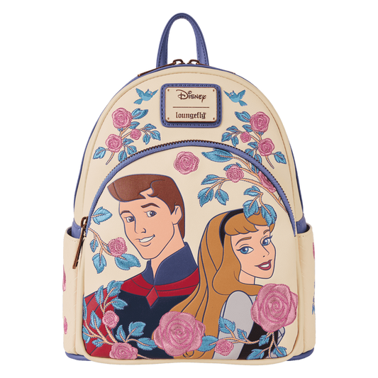 Loungefly Sleeping Beauty Princess Aurora & Prince Phillip Floral Mini Backpack