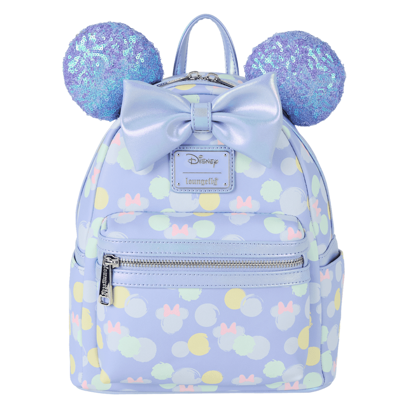 Loungefly Minnie Mouse Iridescent AOP Sequin Ear Mini Backpack