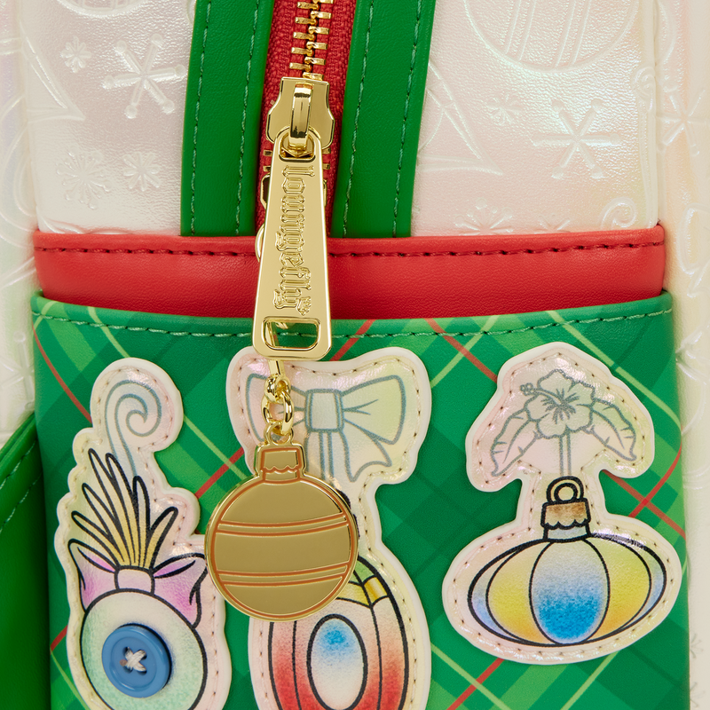 Loungefly Disney Stitch & Scrump Iridescent Holiday Ornament Mini Backpack