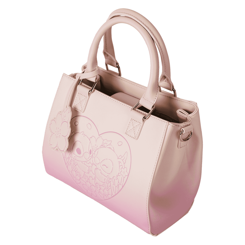 Loungefly Disney Stitch & Angel Cherry Blossom Heart Crossbody