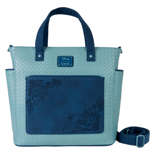 Lougefly Stitch Embroidered Floral Convertible Backpack