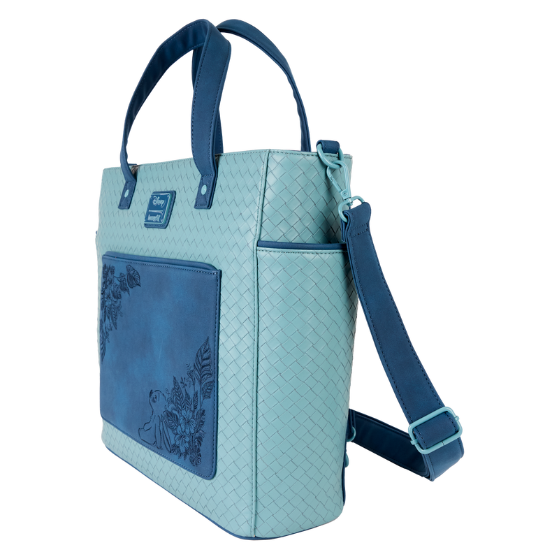 Lougefly Stitch Embroidered Floral Convertible Backpack