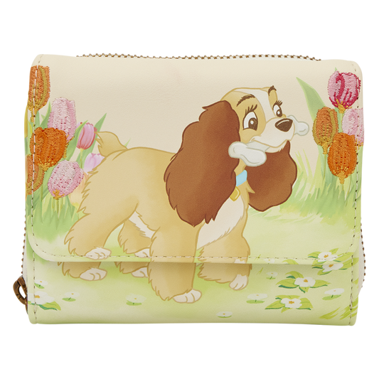 Loungefly Lady and the Tramp Pastel Tulip Trifold Wallet