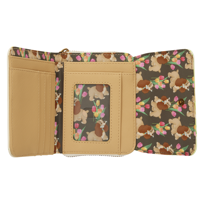 Loungefly Lady and the Tramp Pastel Tulip Trifold Wallet