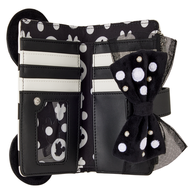Loungefly Disney Minnie Mouse Exclusive Polka Dot Pearl Flap Wallet