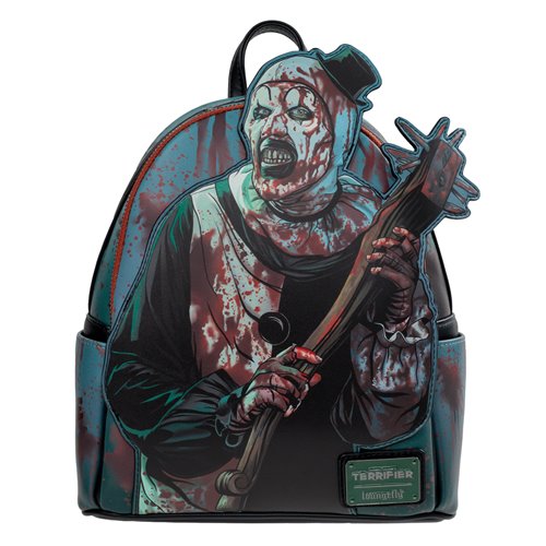 Loungefly Terrifier Art the Clown Blood Splatter Mini-Backpack - Glow in the Dark