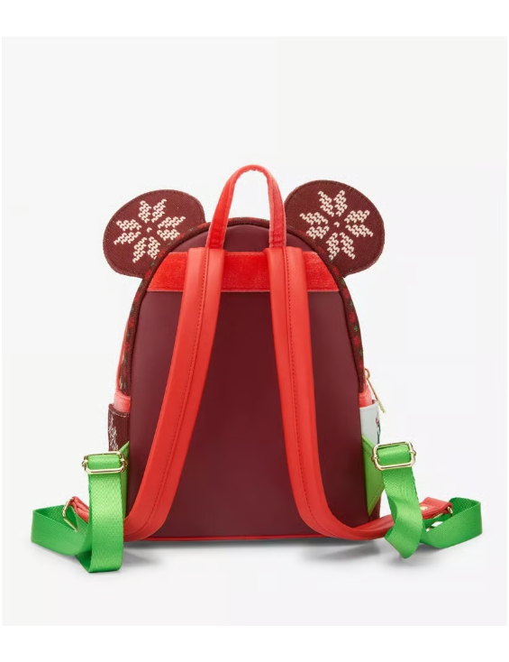 Loungefly Disney Minnie Mouse Sweater Holiday Mini Backpack