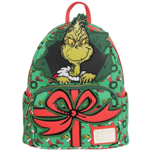 How the Grinch Stole Christmas Grinch Christmas Present Mini-Backpack - Entertainment Earth Exclusive