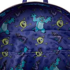 Loungefly Pixar Monsters, Inc. Triple Pocket Mini Backpack