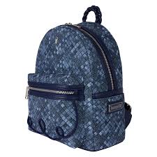 Loungefly Blue Checkered Mini Backpack