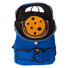 Loungefly Sesame Street Cookie Monster Plush Mini Backpack W/ Coin Bag
