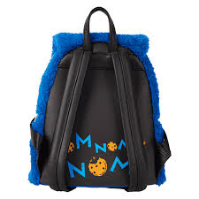Loungefly Sesame Street Cookie Monster Plush Mini Backpack W/ Coin Bag