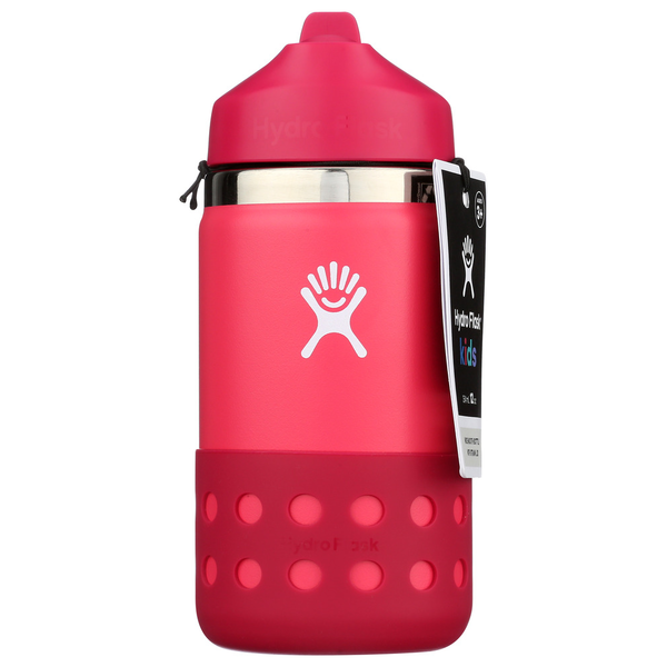 Hydro Flask 12 Oz Kids Wide Mouth Straw Cap And Boot - Peony