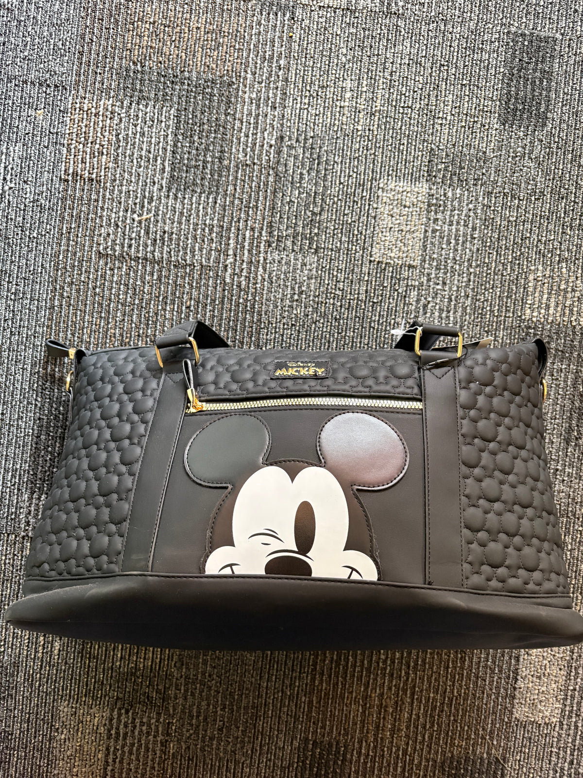 Disney Winking Mickey Black Weekender duffle