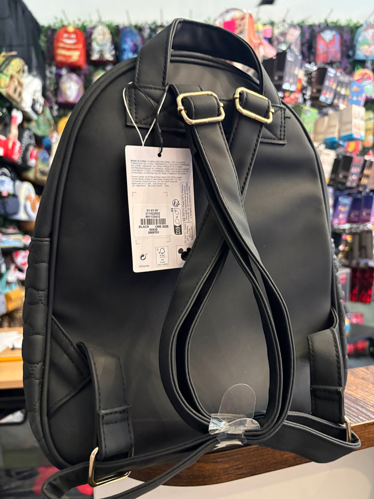 Disney Winking Mickey black mini backpack