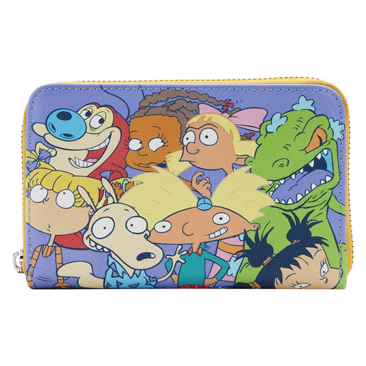Loungefly Nickelodeon Nick 90s Allover Print AOP Zip-Around Wallet