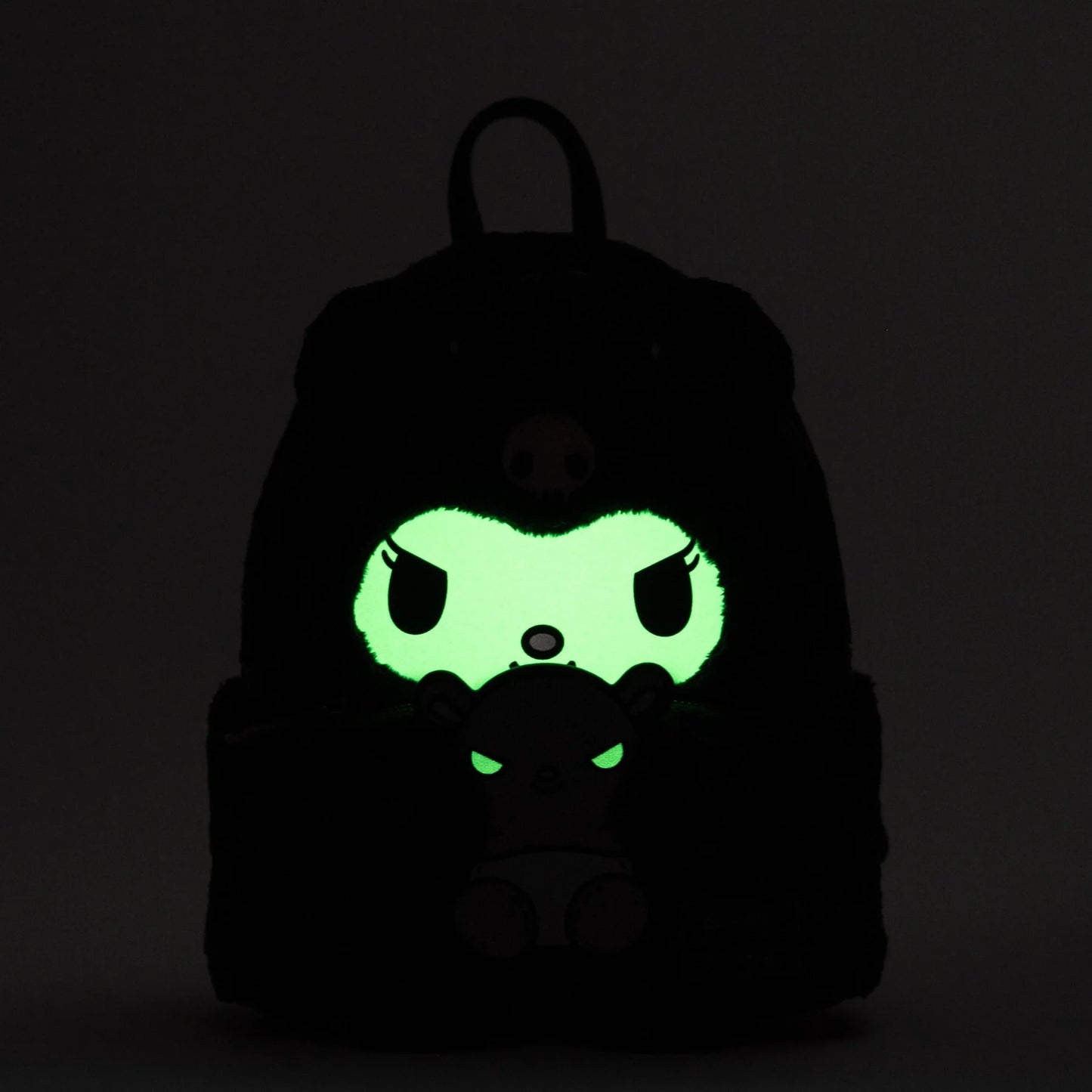 Loungefly Sanrio Kuromi Bear Mini Backpack - Glow-in-the-Dark
