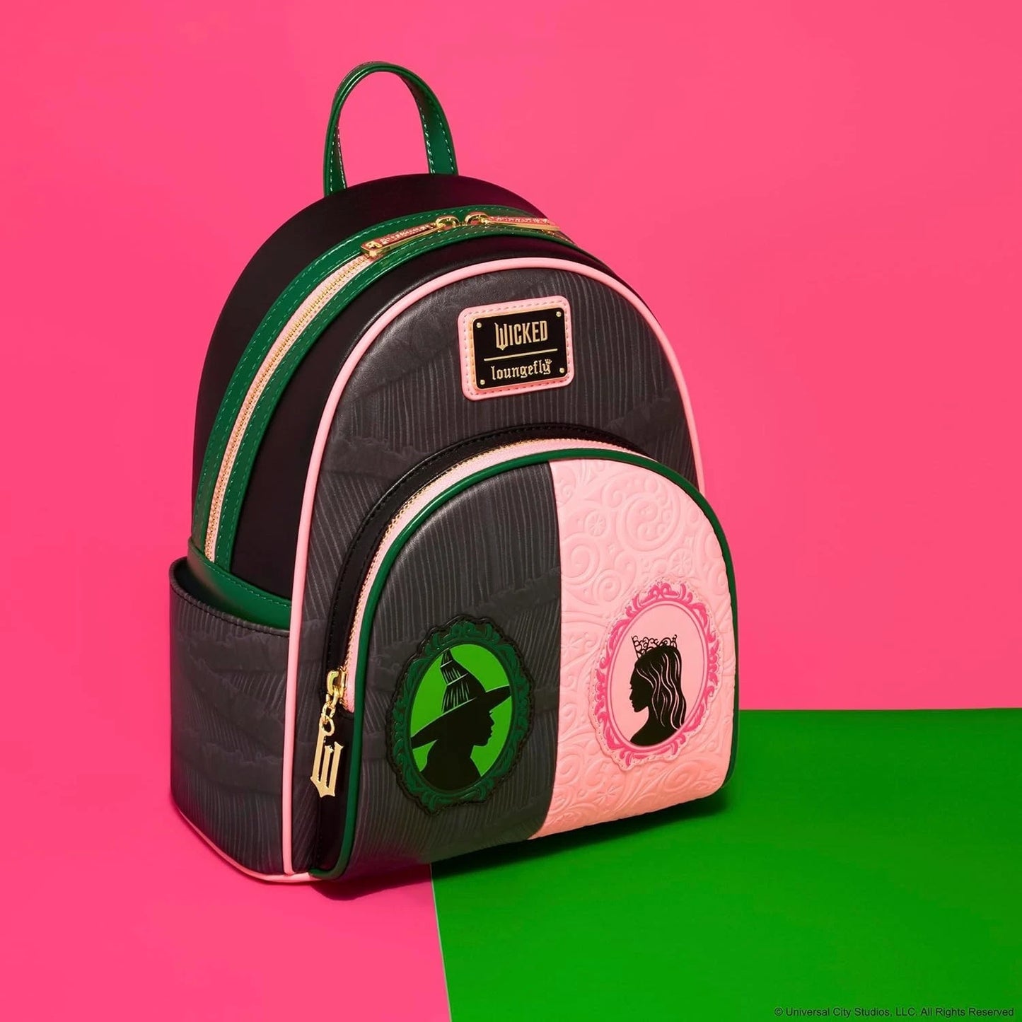 Loungefly Universal Wicked Pink & Green Mini Backpack - Elusive