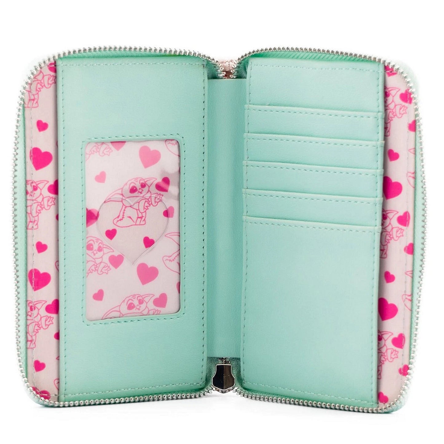 Loungefly Star Wars Mandalorian Grogu Valentines Zip Around Wallet