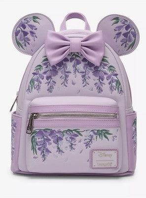 Loungefly Minnie Mouse Wisteria Ears Floral Scented Mini Backpack