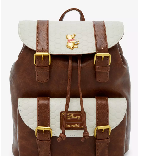 Loungefly Disney Winnie the Pooh Honeycomb Flap Mini Backpack