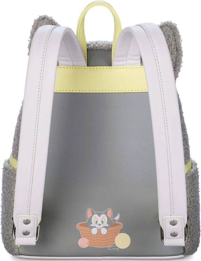 Loungefly Disney Parks Figaro Cat Pinocchio Pastel Chenille Mini Backpack